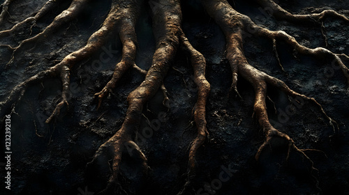 Exposed Tree Roots Cling to...