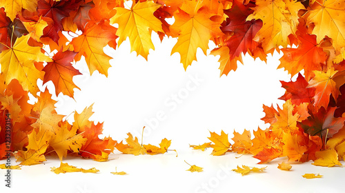 Vibrant Autumn Leaves Frame...