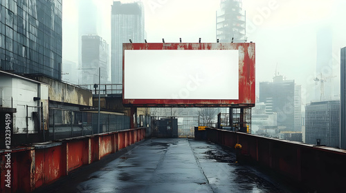 Blank billboard displays in...