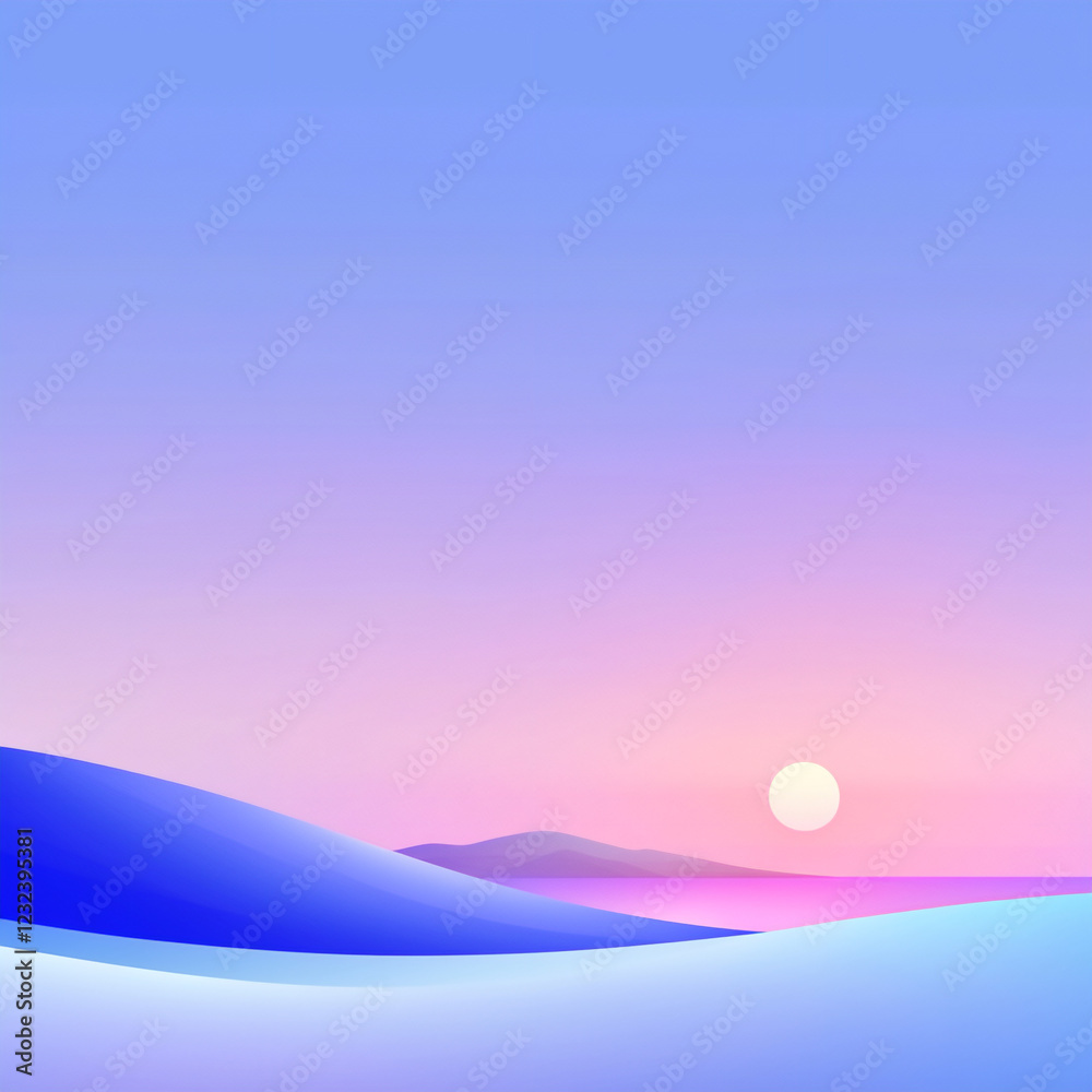 Obraz premium blue and purple gradient background, vector illustration, flat design,