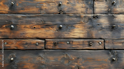 Dark Brown Weathered Wood T...