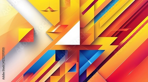 Wallpaper Mural Vibrant yellow, orange, and red hues merge in a mesmerizing abstract background, perfect for a modern web banner design. Torontodigital.ca