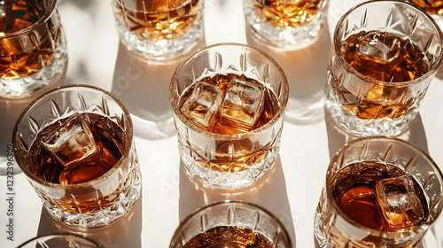 Crystal Glasses Filled with...