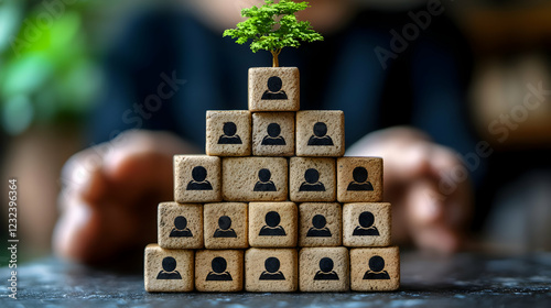 Wooden Blocks Form Human Re...