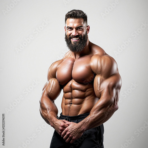 Muscular bodybuilder show body
