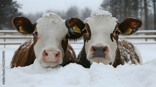 Two Cows Emerge from Deep S...
