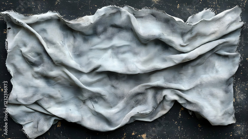 White Fabric Draped Elegant...