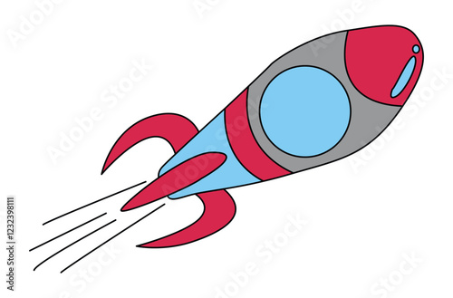A rocket toys isolated on white background