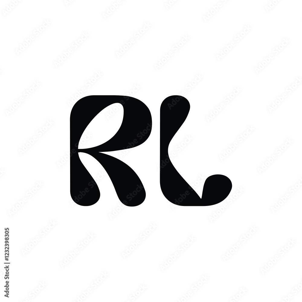 RL monogram logo design letter text name symbol monochrome logotype alphabet character simple logo RL monogram logo design letter text name symbol monochrome logotype alphabet character simple logo