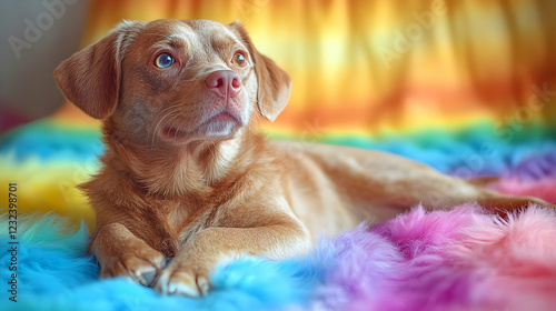 Adorable Puppy Rests Peacef...