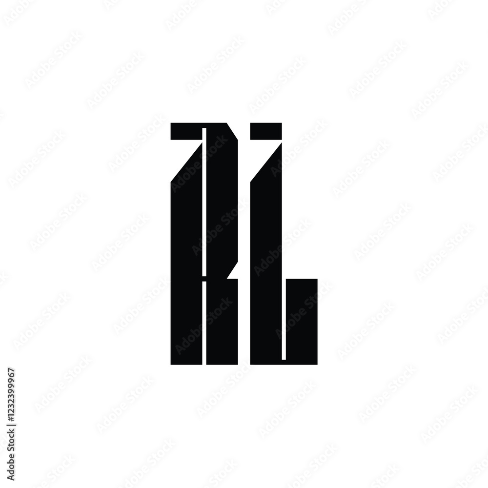 RL monogram logo design letter text name symbol monochrome logotype alphabet character simple logo