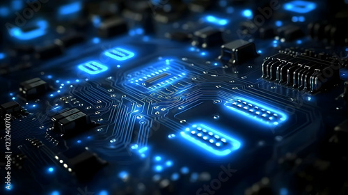 Futuristic Circuit Board Gl...