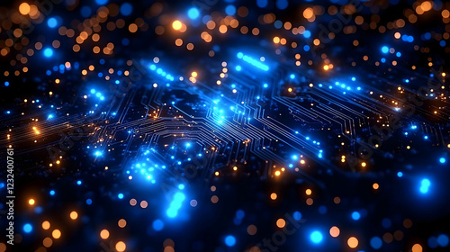 Abstract Circuit Board Illu...