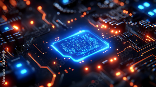 Futuristic Circuit Board Gl...