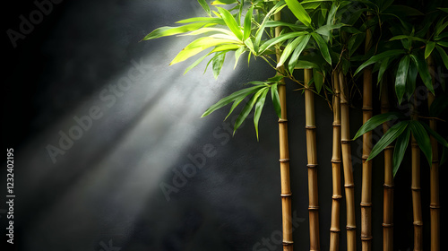 Bamboo Stalks and Leaves Il...