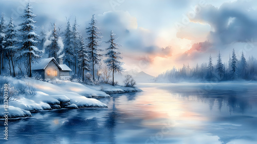 Cozy Cabin Nestled by a Fro...