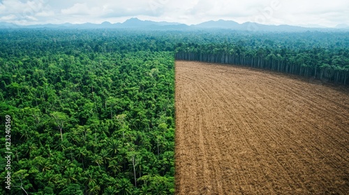Carbon footprint deforestation lush forests natural balance biodiversity threat climate solutions restoration nature is essence detailed eco-visuals carbon focus harmony in chaos