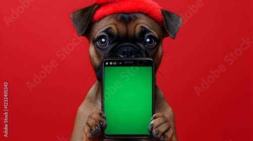 Adorable Puppy Wearing a Sa...
