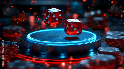 Red Dice Roll on Futuristic...
