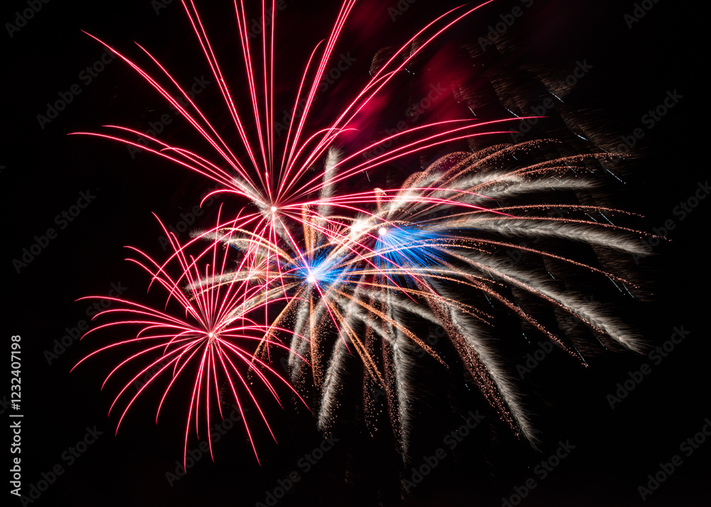 Abstract fireworks background