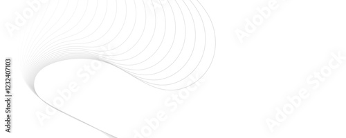 Gray wave curve lines abstract background with flowing particles. Digital energy waves technology concept. Modern backdrop design for business, presentation, banner.