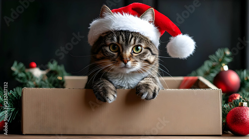 Adorable Tabby Cat Wearing ...