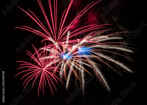 Obraz na płótnie Abstract fireworks background w salonie