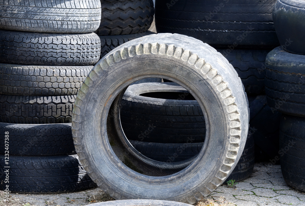 Heap of old tyres