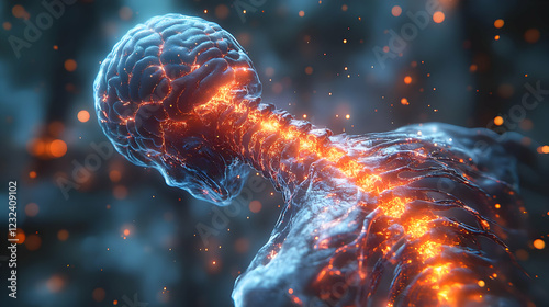 3D Render of a Human Body w...
