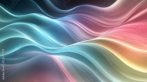 Abstract Colorful Waves Flo...