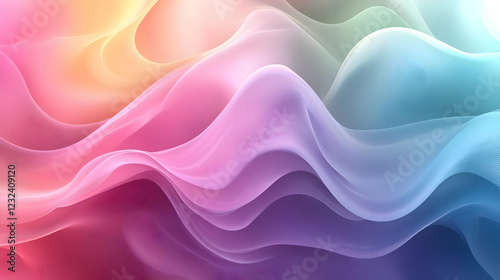 Abstract Colorful Wave Back...