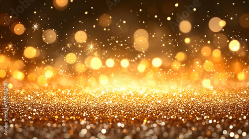 Golden Glitter Background S...