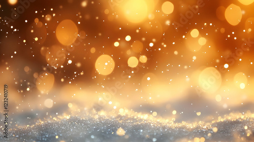 Golden Bokeh Lights Shimmer...