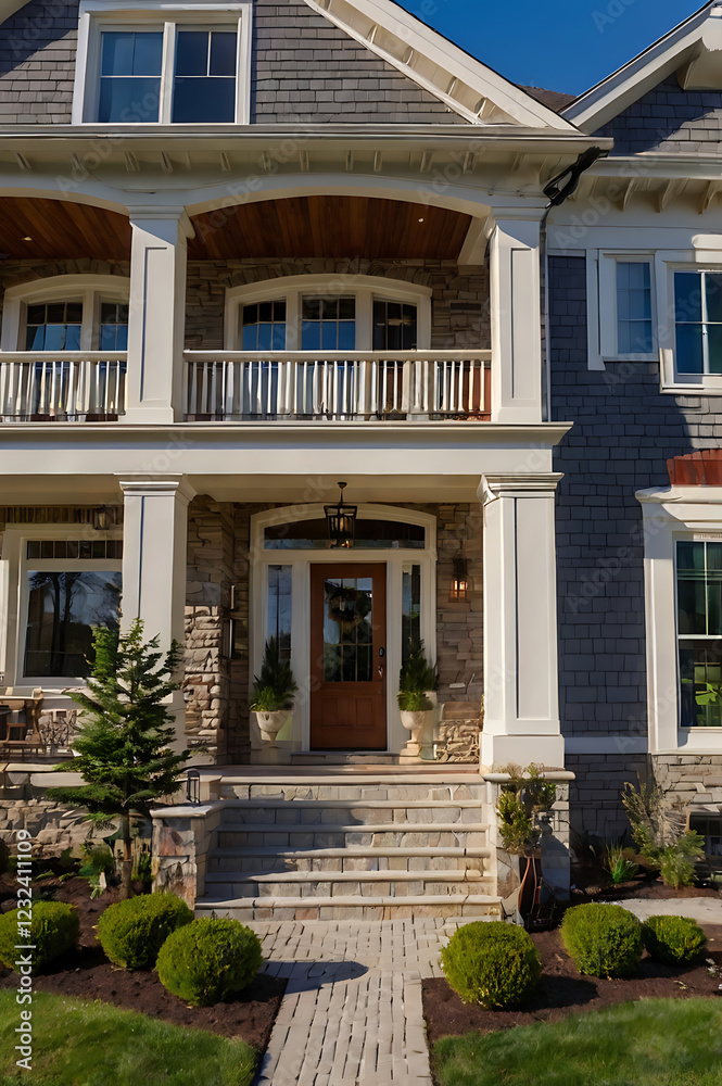 Luxury Stone House Exterior: Architectural Design, Real Estate, Residential Property Luxury Stone House Exterior: Architectural Design, Real Estate, Residential Property