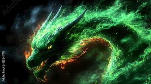 Green Fire Dragon Emerges f...