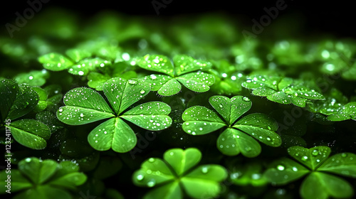 Close-up of Dew-Kissed Clov...