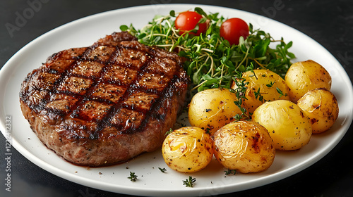 Grilled Steak with Roasted ...
