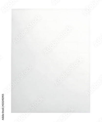 White realistic blank paper page with transparent background. sheet paper Mock up template for your design