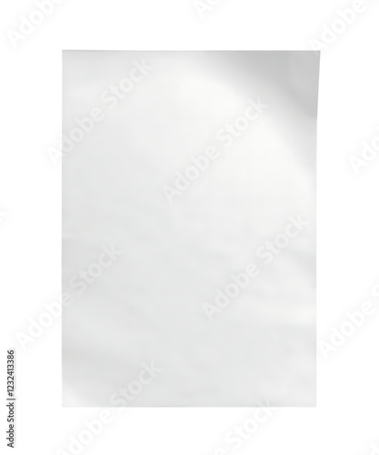 White realistic blank paper page with transparent background. sheet paper Mock up template for your design
