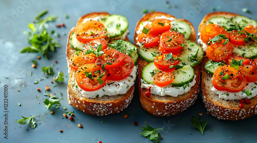 Toasted Bread with Cream Ch...