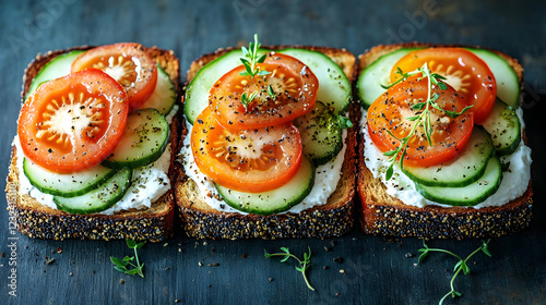 Three Open-Faced Sandwiches...