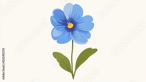 Wallpaper Mural Vibrant Blue Spring Flower Vector for Graphic Design Projects Torontodigital.ca
