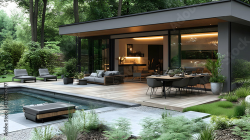 Modern Backyard Oasis with ...