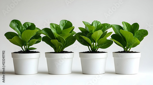 Four Green Plants Thrive in...