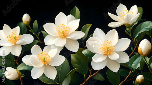 White Flowers Bloom Beautif...