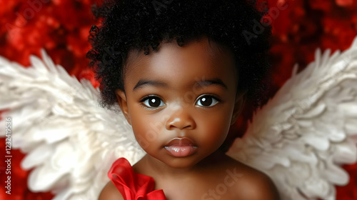 Adorable Baby with Angel Wi...