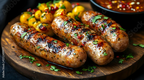 Grilled Sausages with Roast...
