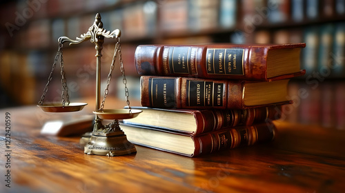 Scales of Justice Resting o...