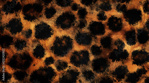Realistic Leopard Skin Text...