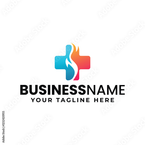 heat and cold medical emergency logo design